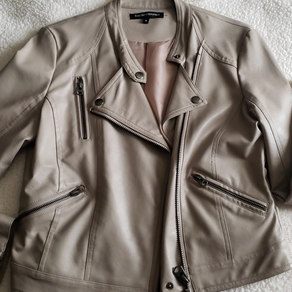Foreign exchange leather jacket